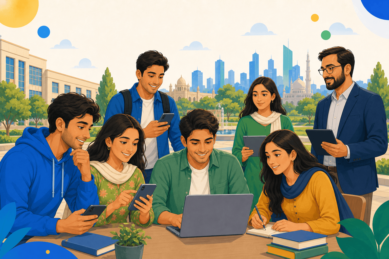 Pakistani students taking the SDS quiz as part of the study